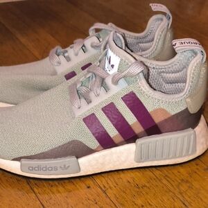 Adidas NMD R1 Sneakers in Green and Purple